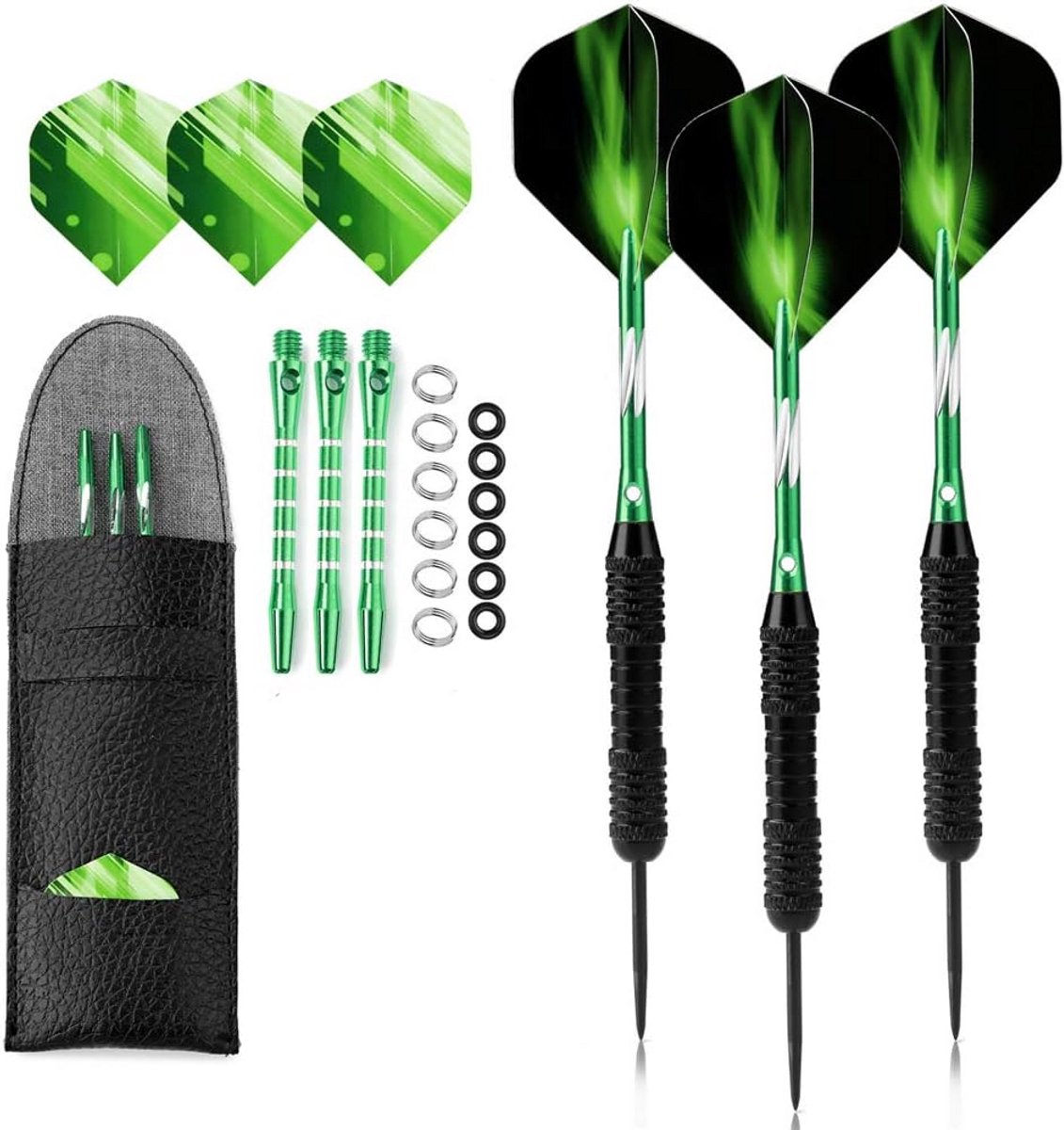 Professionele Stalen Dartpijlen Set 22 Gram met Oppervlaktecoating en Opbergcase
