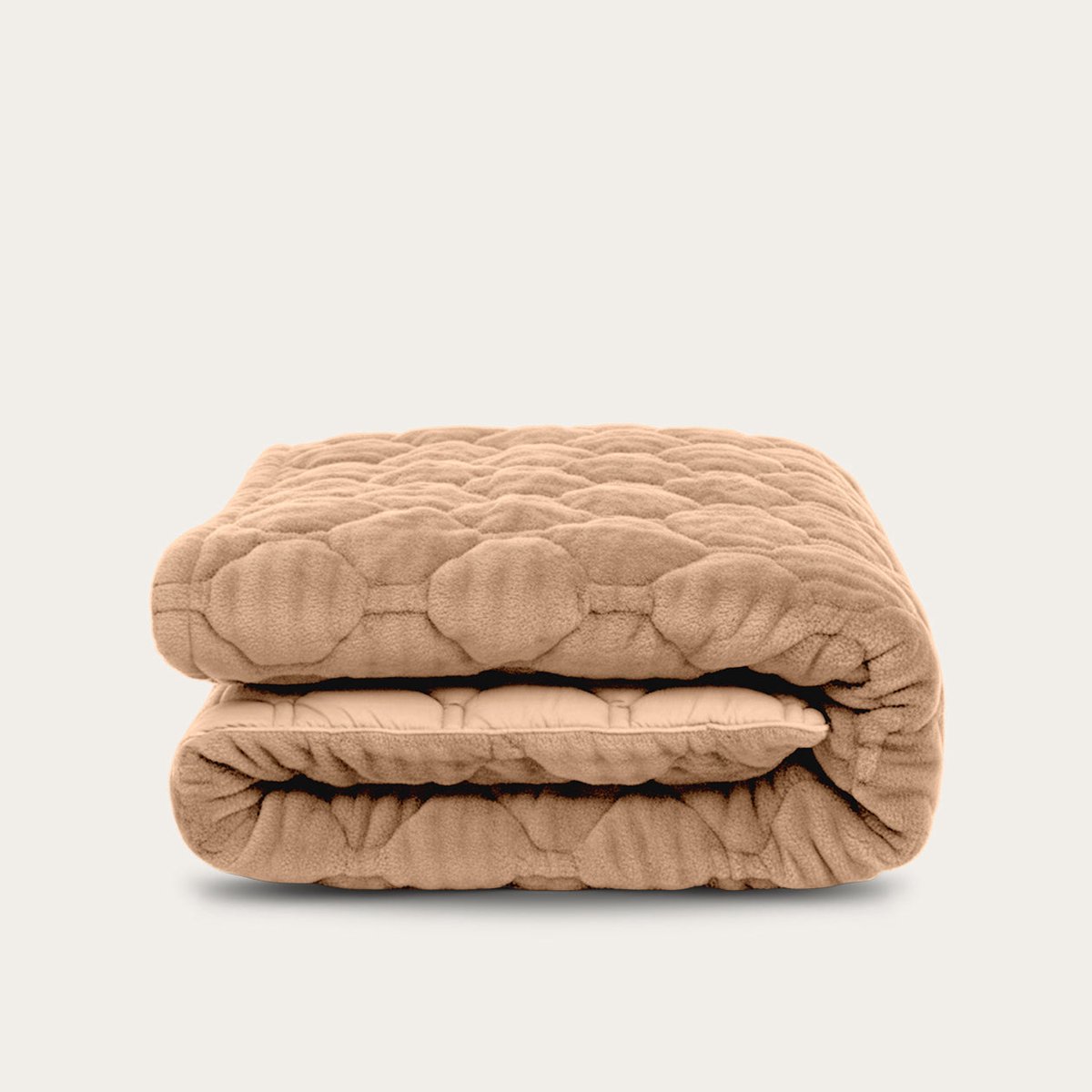 HappyBed Dekbed zonder overtrek 200x200 - Bedrukt dekbed zonder hoes - Hoesloos Dekbed met Print - Wasbaar - Tweepersoonsdekbed - Plush taupe