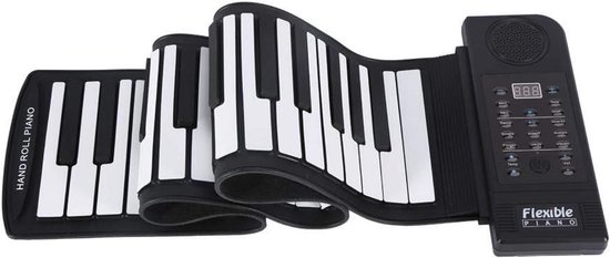 PM49H Roll-up Piano, Keyboard with Bluetooth MIDI Function 4D Surround Sound Handrolled Foldable for Beginners(PM49) Roll 49 Keys USB Battery Rechargeable Soft Electronic (PM49