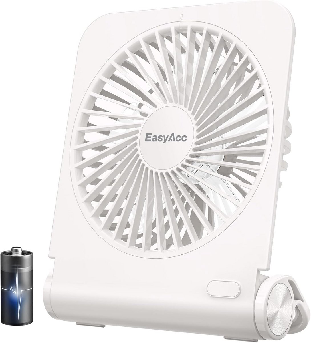 Draagbare USB Tafelventilator met Accu en 4 Snelheden voor Thuis en Kantoor