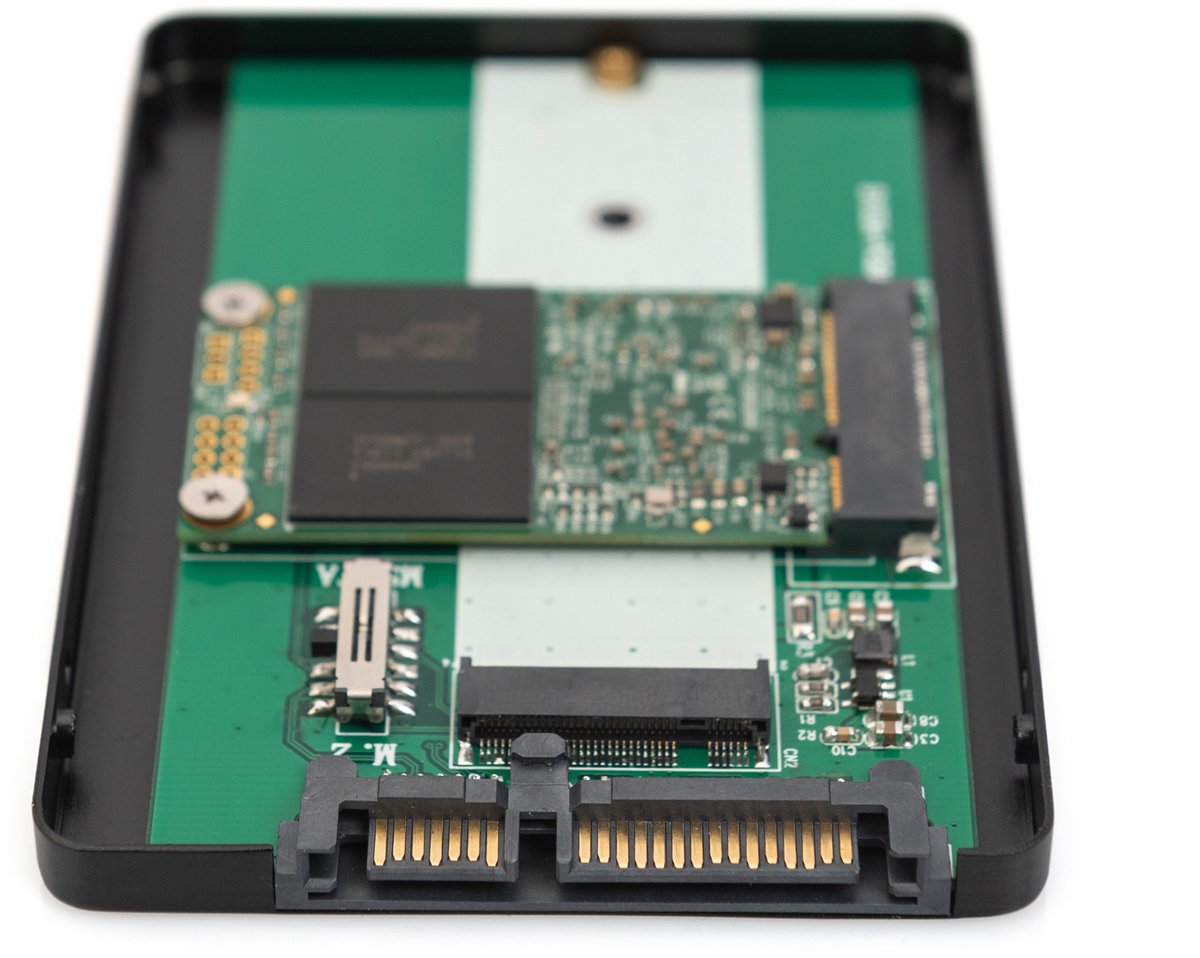 Digitus M.2 en mSATA naar SATA SSD Adapter