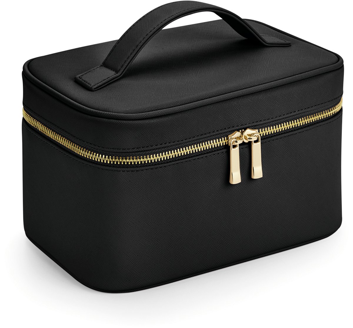 Make-up Case Collectie – Harde Make-up Tas – 4 Liter – Ritsvakken – Luxe PU Afwerking – Zwart – 23×15×14 cm