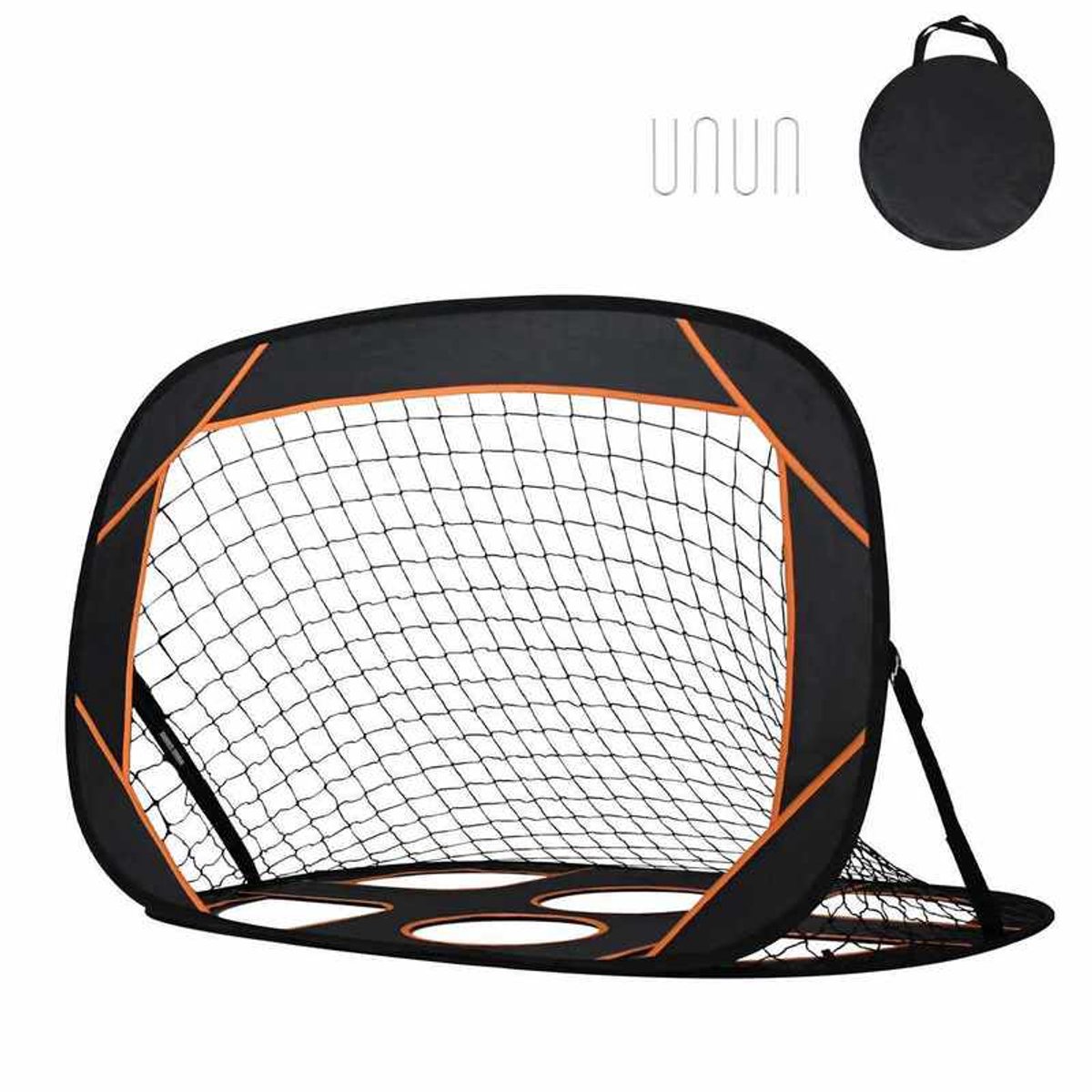 Opklapbaar Tuinvoetbaldoel 121×80×80 cm – 2-in-1 Binnen & Buiten Voetbalspel – Doel met 6 Schietgaten voor Training & Plezier
