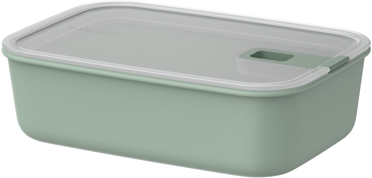 Mepal Vershouddoos EasyClip - 1,5 l - Vershoudbakjes met schuifsluiting - Geschikt voor magnetron, stoomoven, koelkast en vriezer - Nordic sage