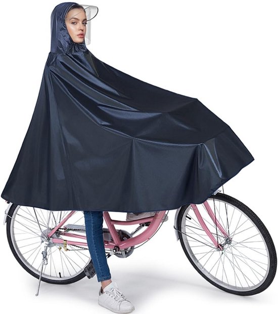 Elektrische Fiets Regenjas, Unisex Outdoor Fietsen Regenponcho Cape Creatieve Elektrische Fiets Scooter Motorfiets Regenjas Met Capuchon Waterdichte Handschoenen Met Reflecterende Randen,zwart,XXL