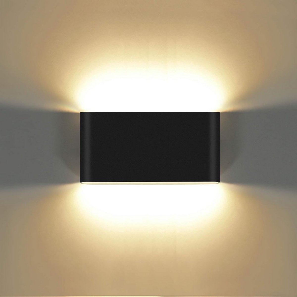 Moderne Up Down LED Wandlamp Zwart 12W 3000K Waterdicht IP65 Binnen en Buiten
