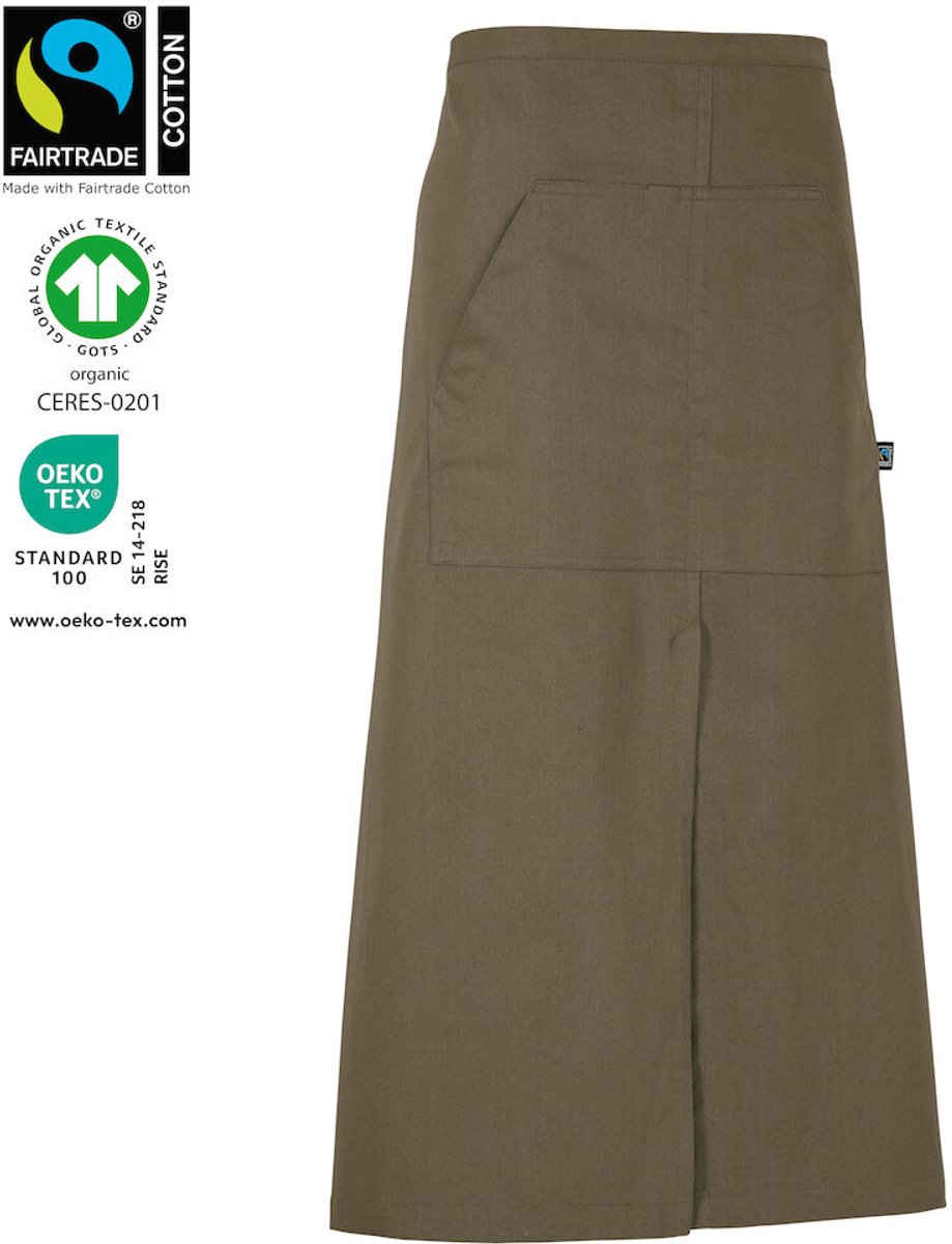 Cottover HEUPSCHORT LANG - GOTS GECERTIFICEERD 141047 - Olijfgroen - One size
