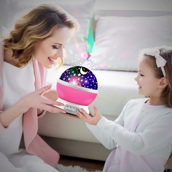 Sterrenprojector Nachtlampje Rotatie Sterrenhemel Maanlamp voor Kinderkamer Decoratie van Merkloos — afbeelding 5