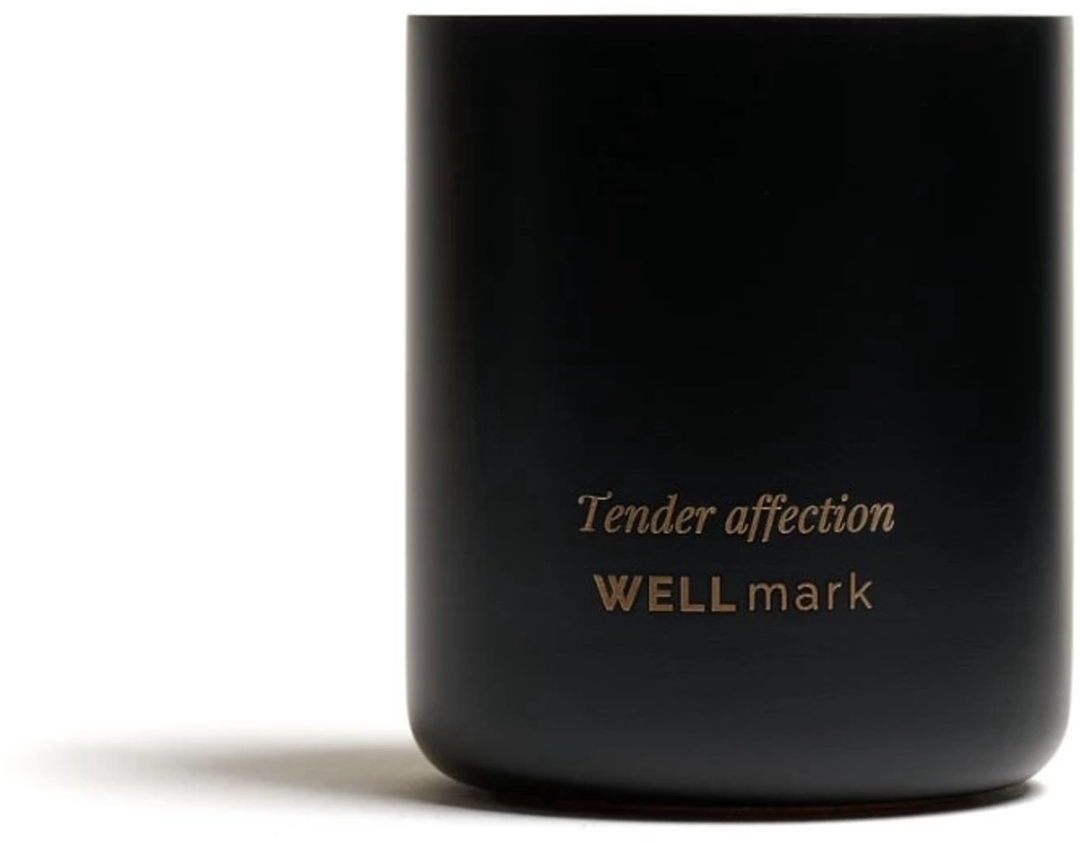 Wellmark geurkaars 210gr tender affection midnight green