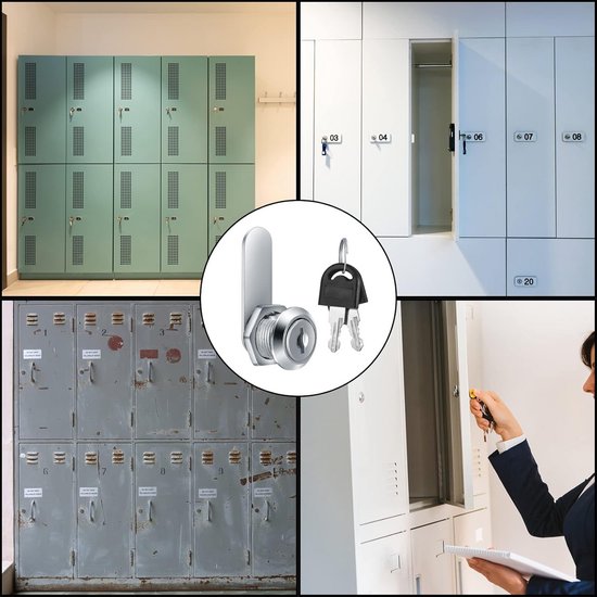 12 stuks kastsloten, 16 mm brievenbus, kast met sleutel, brievenbus