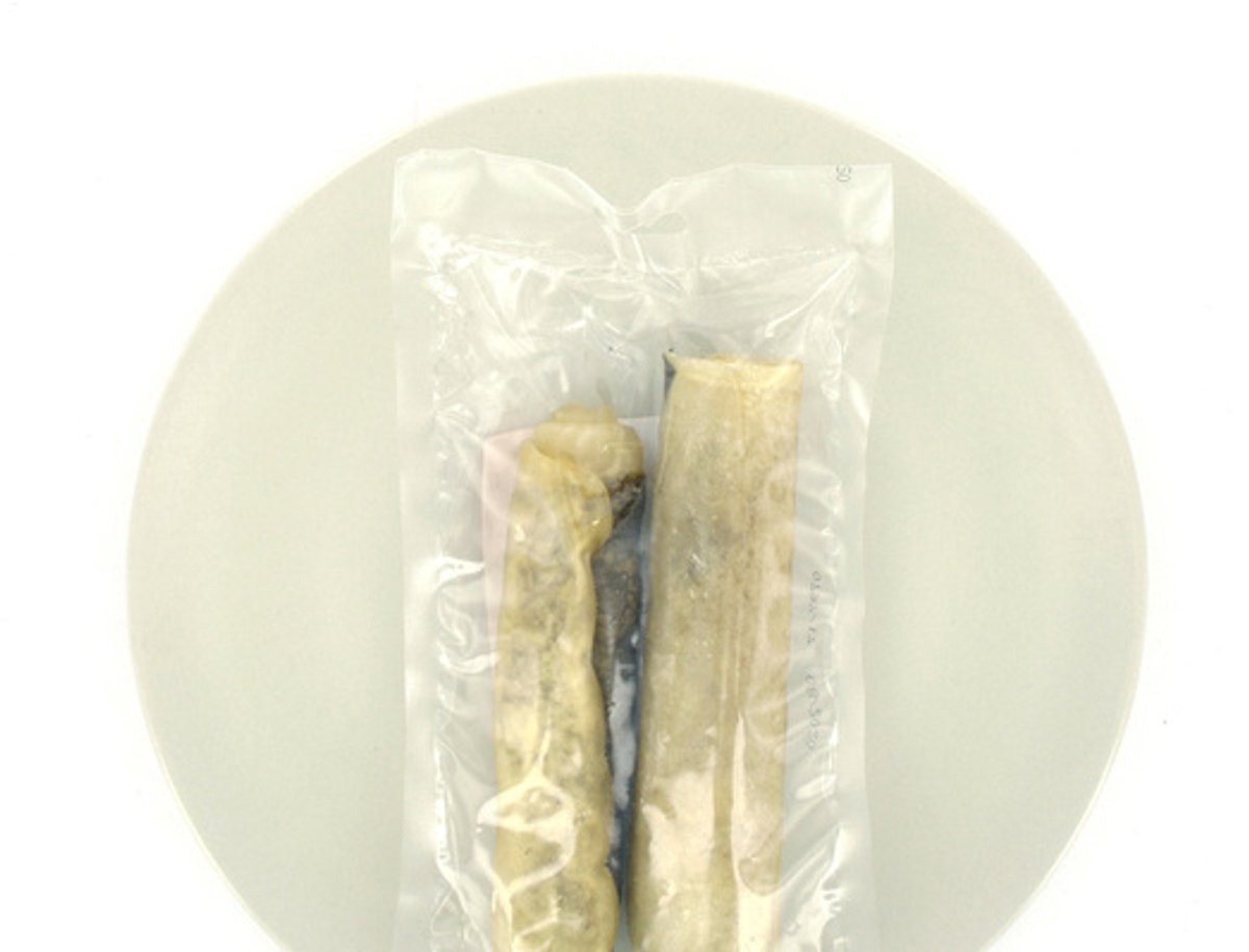 Landman Witte Kauwrolbotten met Zalmhuid (2st) - 17cm - Hondensnacks - Hondensnoepjes - Kauwbotten Hond - Kauwstaaf