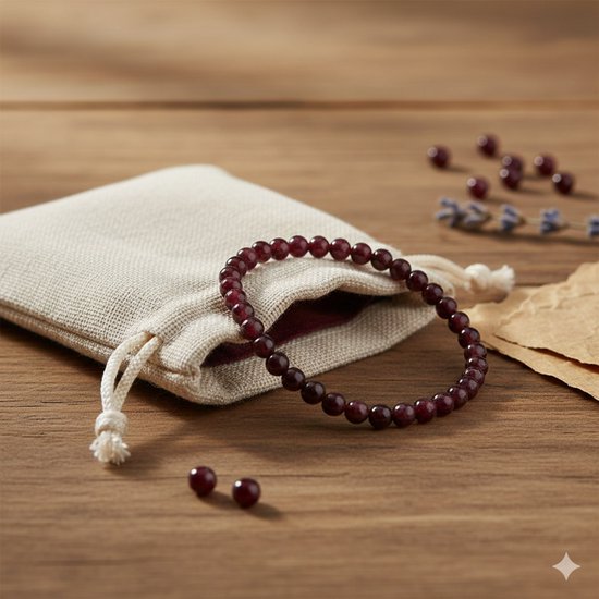 Bracelet Élastique Grenat