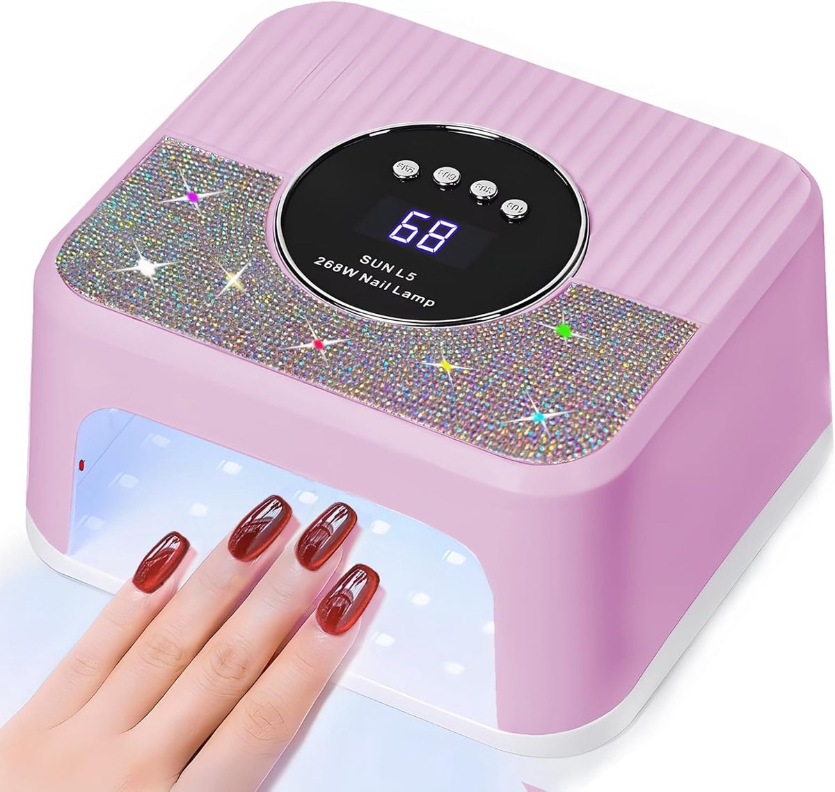 UV Lamp Gelnagels - LED Nagellamp - Gellak Nagel Lamp - Nageldroger - Naggellak Droger - Nagels - met 4 Timers - 45 LED's en Een Automatische Sensor - 268W