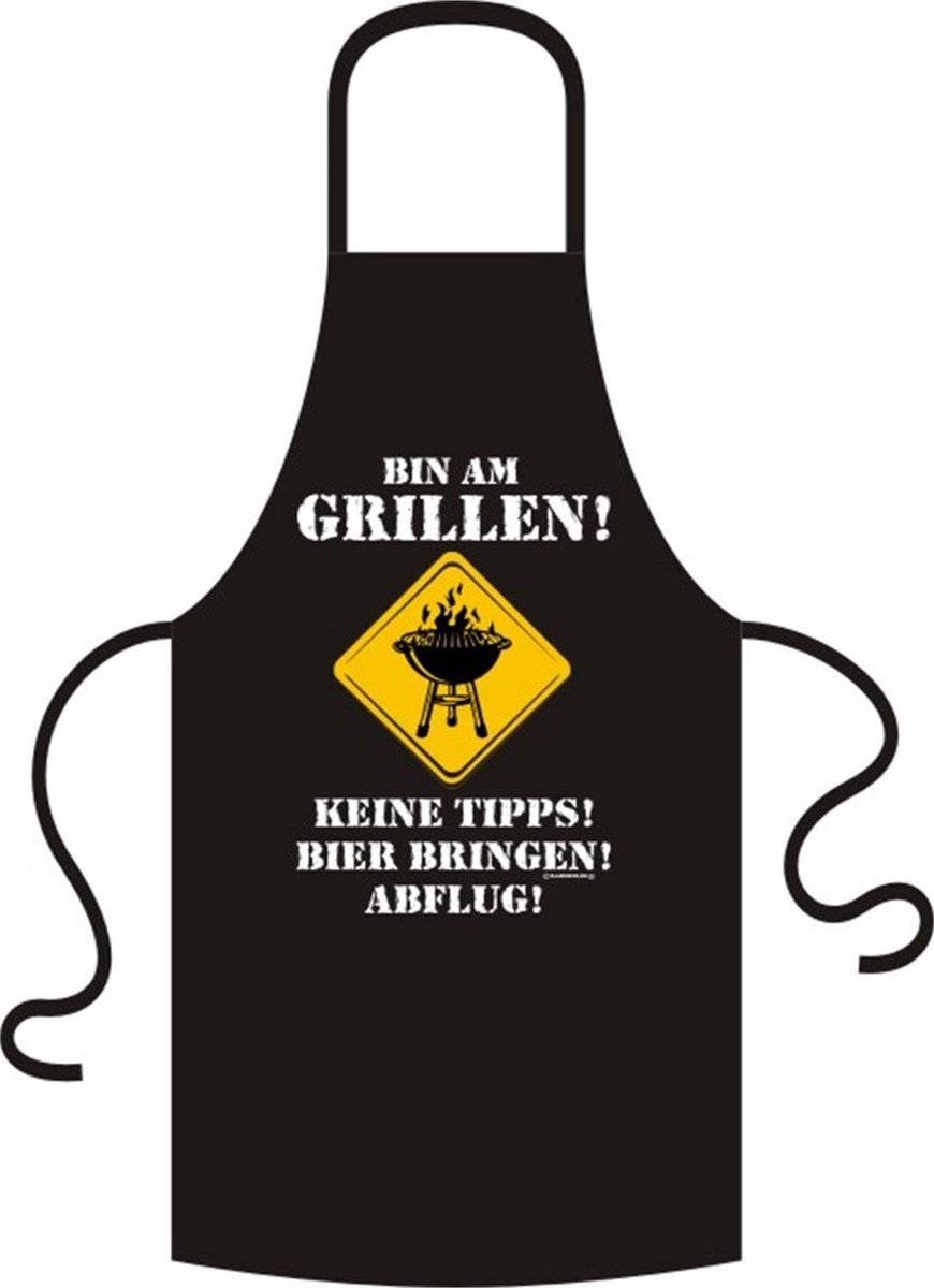 Professioneel BBQ Schort Zwart - 100% Katoen - Beschermt tegen Vet en Hitte