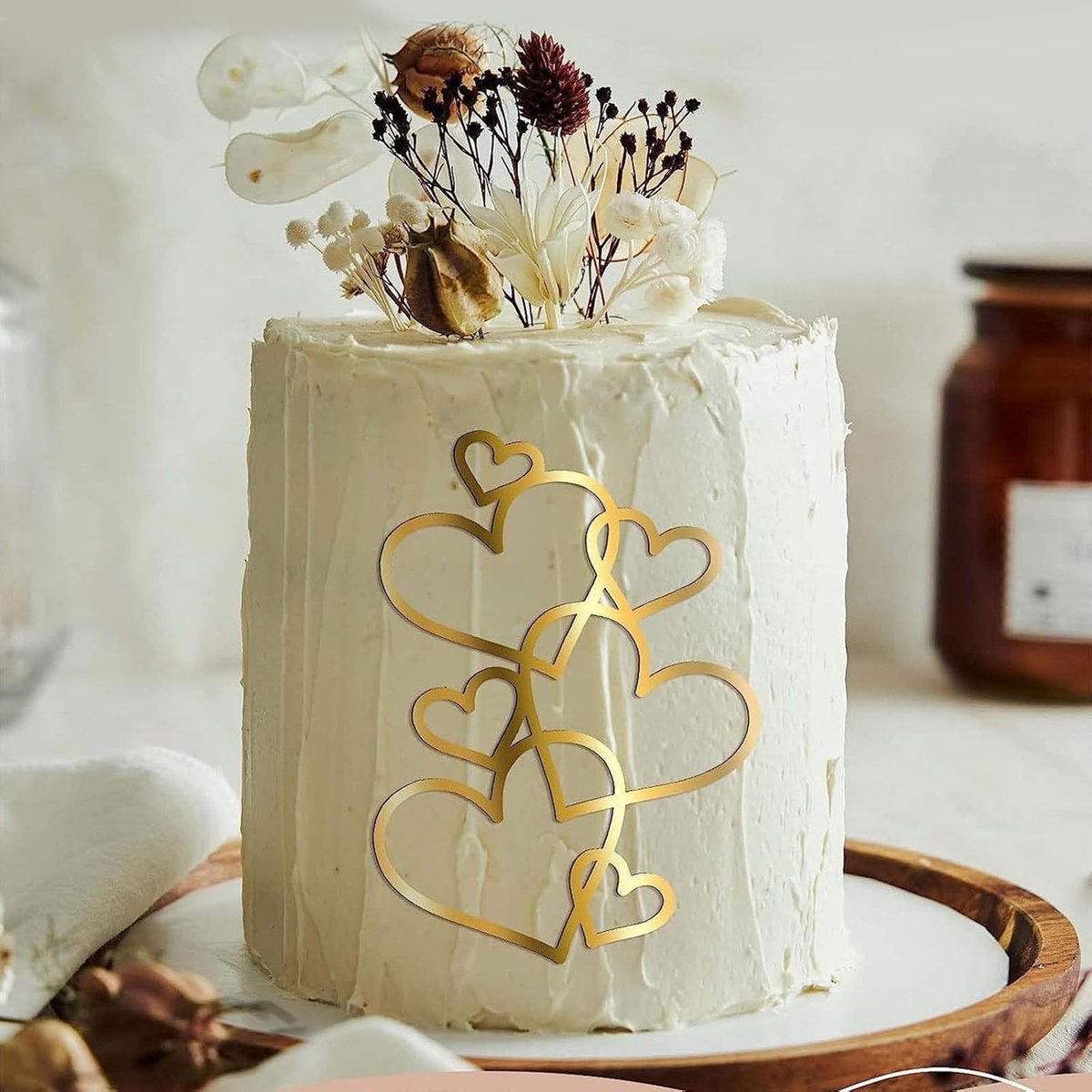 Candala Doe-het-zelf Taartaccessoires voor Verjaardag, Valentijnsdag, Jubileum, Bruiloft