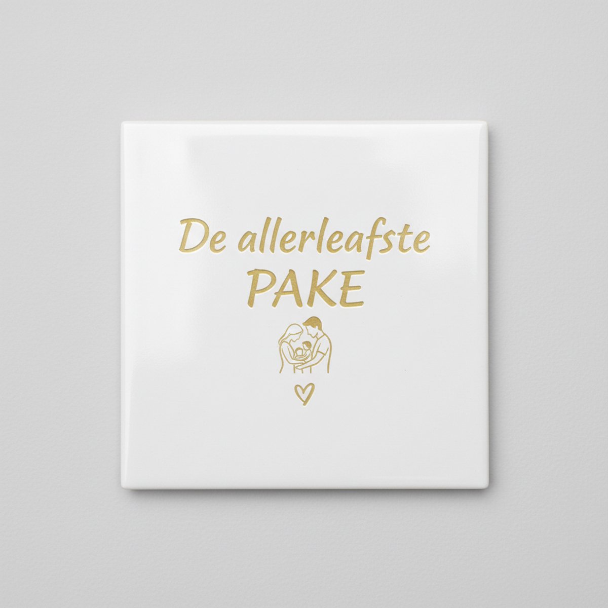 Nevolis “De allerleafste Pake” Friese Opa Tegel – Hartverwarmend Cadeau voor Grootvader – Keramische Tegel 15×15 cm Multi Color
