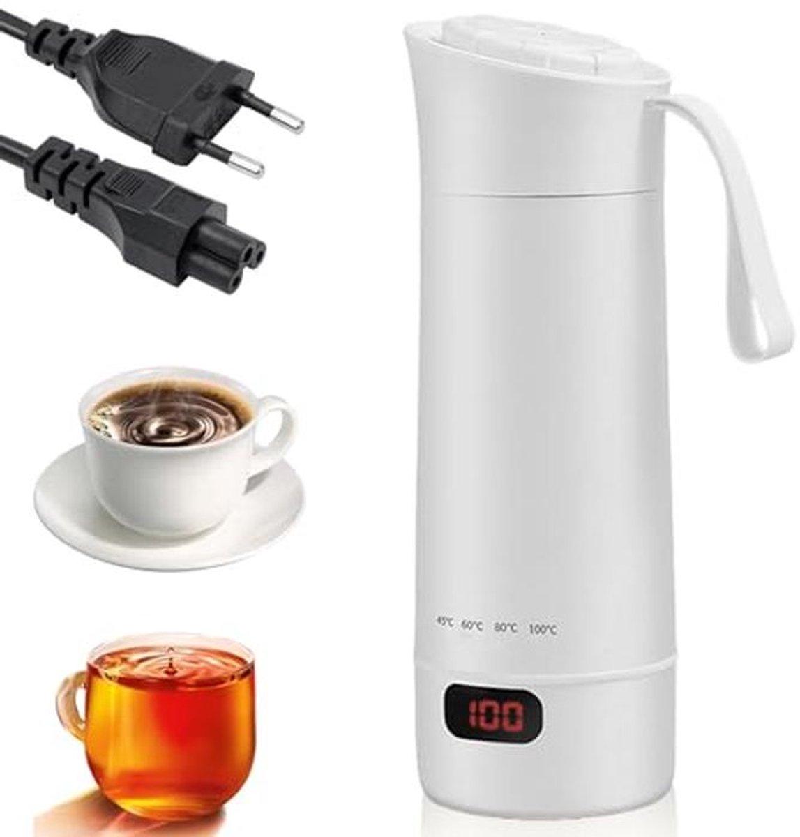 Draagbare Mini Waterkoker met 4 Temperatuurinstellingen voor Reizen