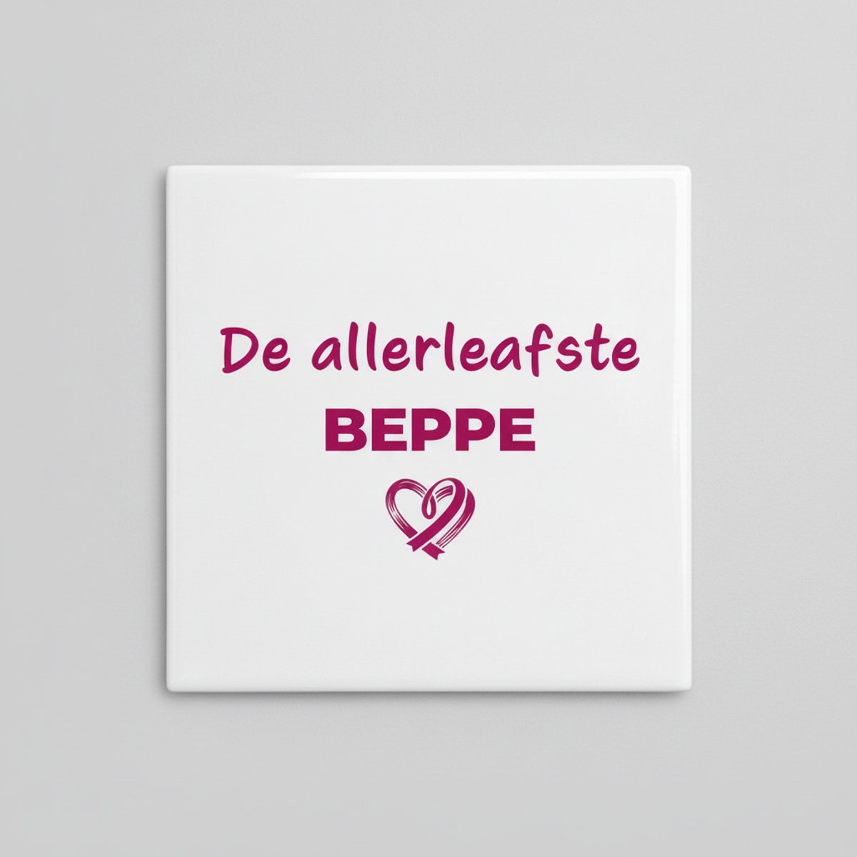 Nevolis “De allerleafste Beppe” Friese Oma Tegel – Hartverwarmend Cadeau voor Grootmoeder – Keramische Tegel 15×15 cm Multi Color