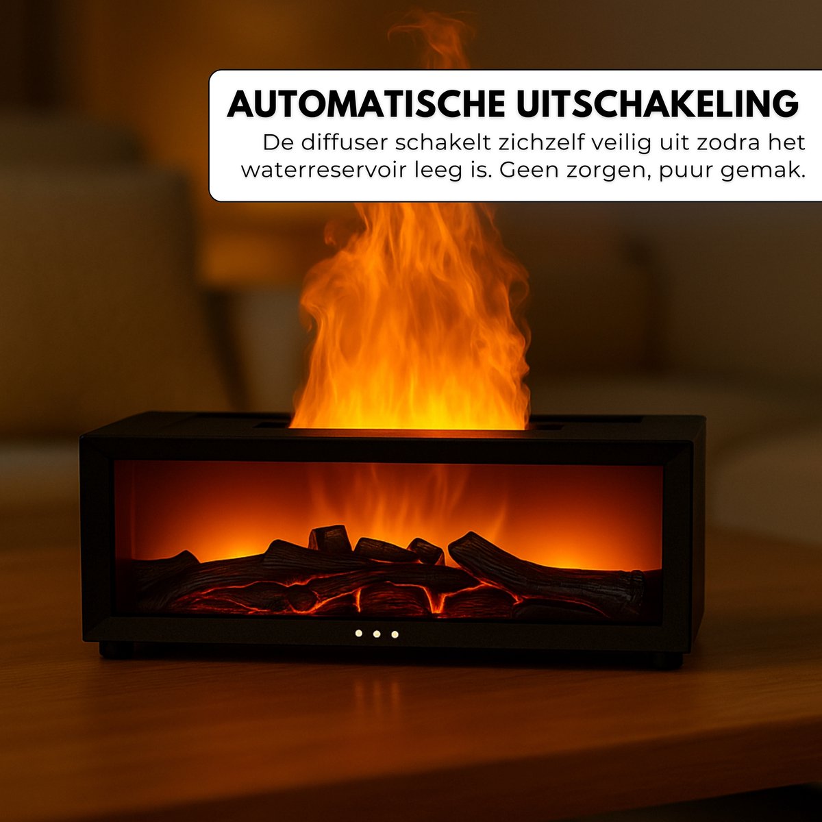 Boncy® Fireplace Aroma Diffuser – Luchtbevochtiger Aromadiffusers met 9 Licht-opties & Afstandsbediening – Geurverspreider Vernevelaar – Aromatherapie Aromadiffusers - Geschikt voor etherische olie - Verdamper Verstuiver — cadeau in Wonen & Interieur - foto 4
