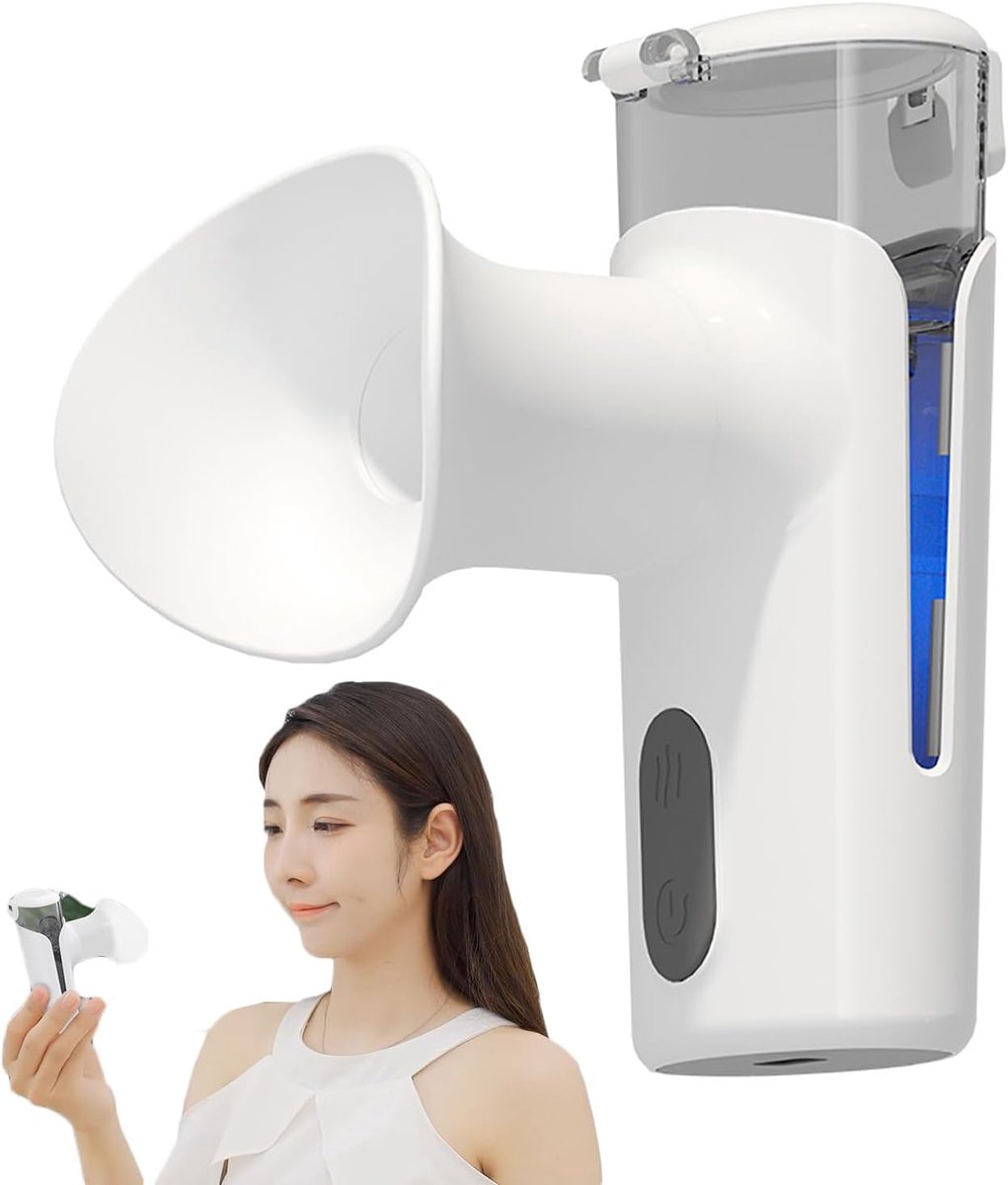 Draagbare Oognevel Sprayer Handmatige Oogstomer Met 3 Temperatuurniveaus 15μm Waterdeeltjes USB Opladen Voor Hydratatie Van Huid En Ogen Thuis En Persoonlijke Verzorging