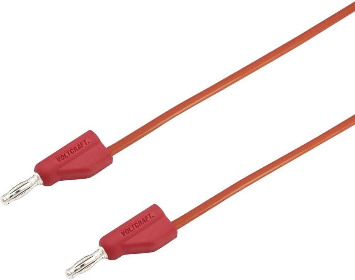 Zeer Flexibel Meetkabel 4mm Banaanstekker naar Banaanstekker Rood 2 Meter voor Lab en Hobby