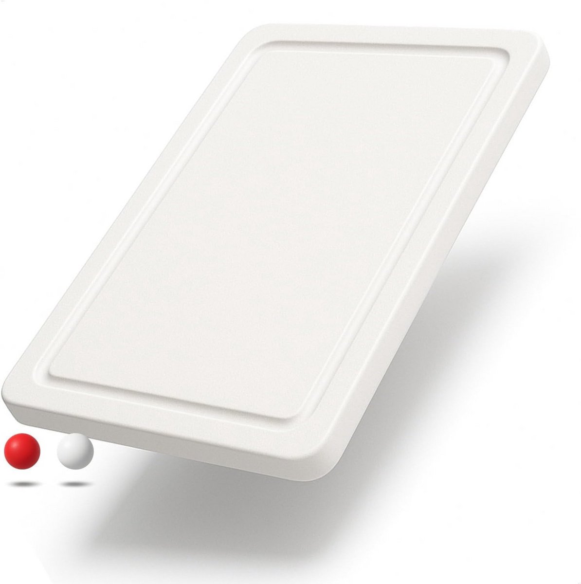 Extra Dikke Antislip Snijplank van Kunststof met Sapgoot - 40x25 cm