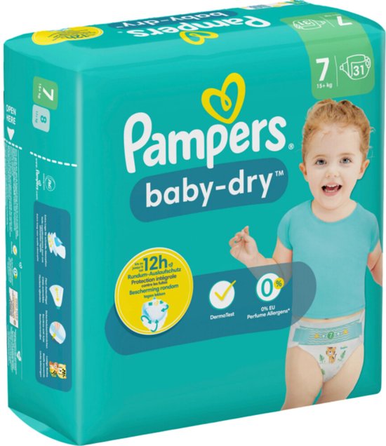 Pampers Baby Dry Luiers Maat 7 (15+ kg) - 31 stuks