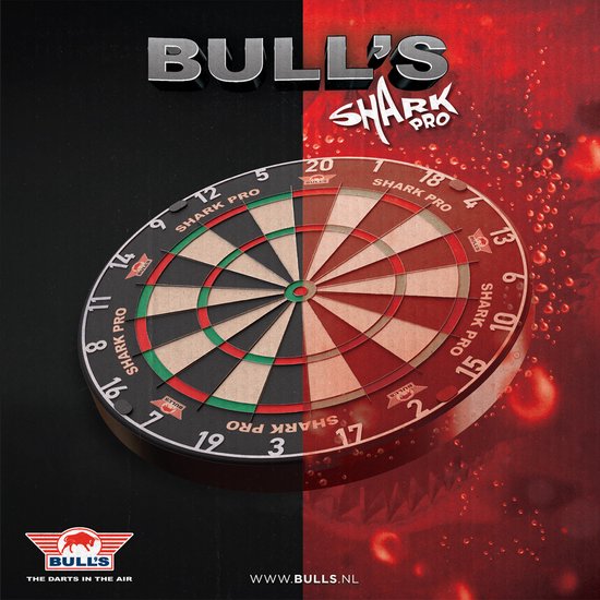 Bull's Shark Pro - Dartbord - Professioneel - Minder Bounce Outs - Inclusief Ophangsysteem van Merkloos — afbeelding 4