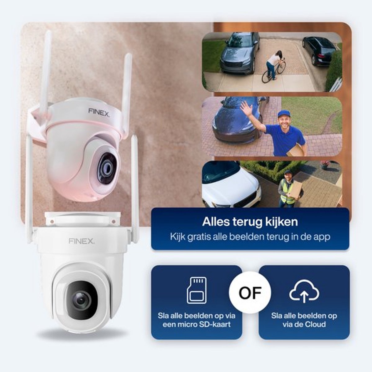 Finex™ Draadloze Bewakingscamera Buiten met Nachtzicht 5MP - afbeelding 2