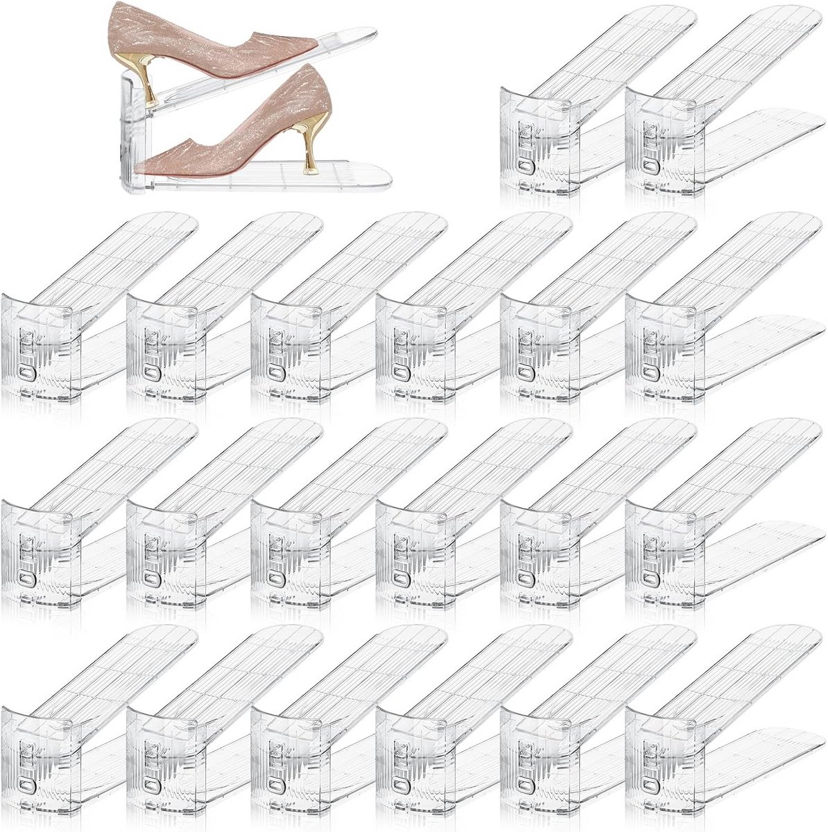 20 Stuks Schoenen Opbergboxen - Verstelbare Schoenen Stapelaars Ruimtebesparend