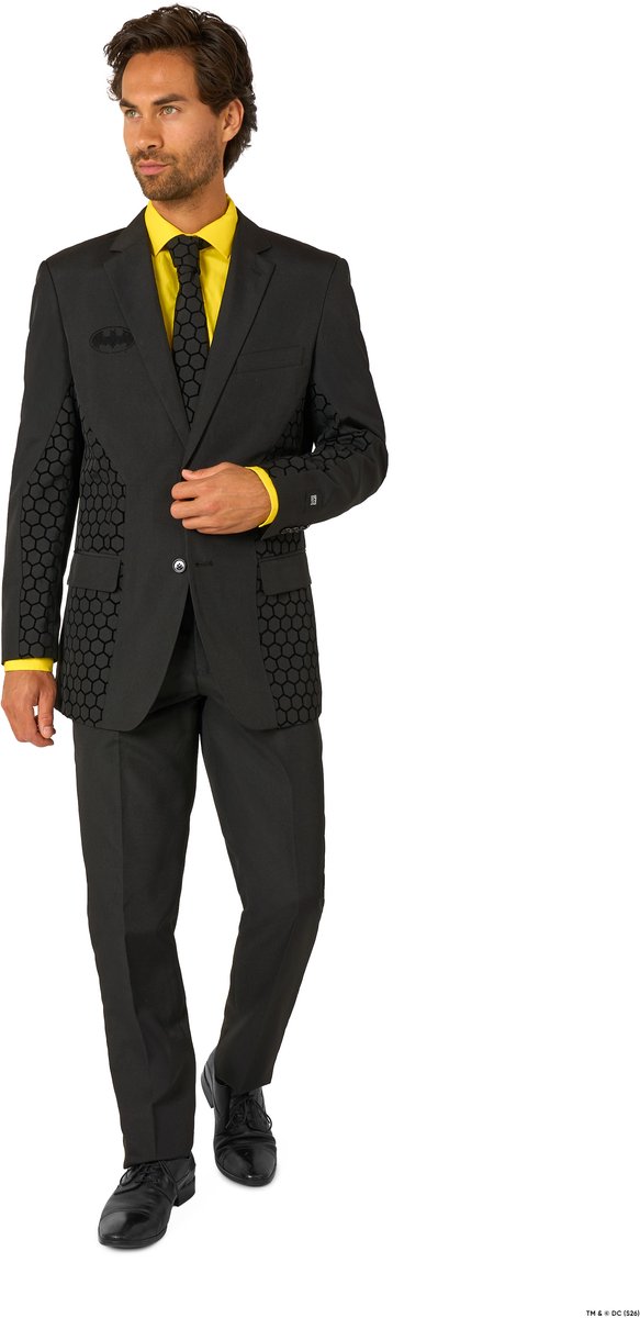 OppoSuits Mannen Batman Pak - Heren Kostuum - Verkleedkleding - Dark Knight - Maat EU48