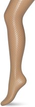 Bonnie Doon Visnet Panty Huidskleur Beige Dames maat S/M 38/40 - Netpanty - Fishnet Tights - Visnet Patroon - Comfortabele Pasvorm - Stevig Materiaal - Super Elastisch - Doorschijnend - Zand - Sand - BN751994.342