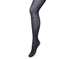 Bonnie Doon Grafische Panty 40 Denier Donker Blauw Dames maat S/M - Grafisch - Print - Gladde Naden - Maximaal Draagcomfort - Chique Panty - Feestelijk - Eclectic Tights - Donkerblauw - Navy - BP221911.102