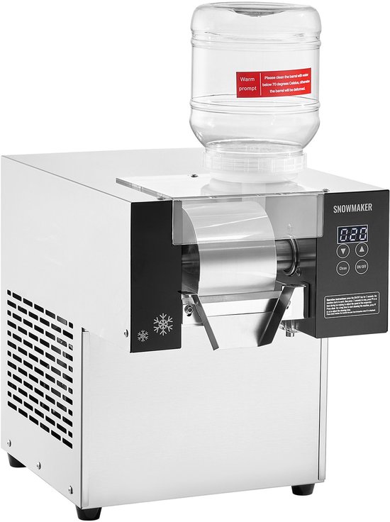 Commerciële Ijsmachine met Sneeuwvlokken Ijsschaafmachine Van Roestvrij Staal met Een Capaciteit Van 125 kg Per 24 UUR, Geschikt voor Bakkerijen, Cafés En Luchtkoelsystemen — afbeelding 2
