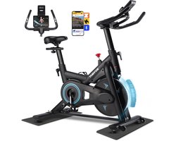 Thryve® Hometrainer Pro – Fitnessfiets - Spinningfiets met Bluetooth Kinomap & Zwift – Hartslagmeter – Magnetische Weerstand – LED Display –…