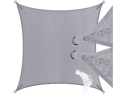 O'DADDY® Schaduwdoek 4x3m Rechthoek - Zonnezeil - Schaduwnet - Luifel Met Bevestiging Materiaal - Waterbestendig - UV30 Zonwering - Donkergrijs