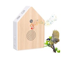 QTTVBTNA - Muziekdoos met 4 Natuurlijke Geluiden - Vogelgeluiden Timer - Ontspanningsgeluiden voor Meditatie & Slaap - Rustgevend - met Sensor - 15×10,8×3,7 cm - 1 Stuk