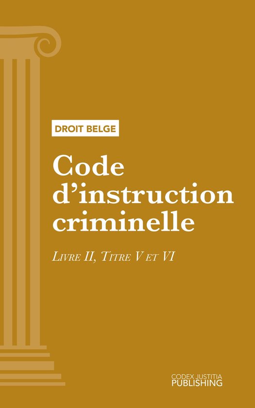 Code d'instruction criminelle - cover