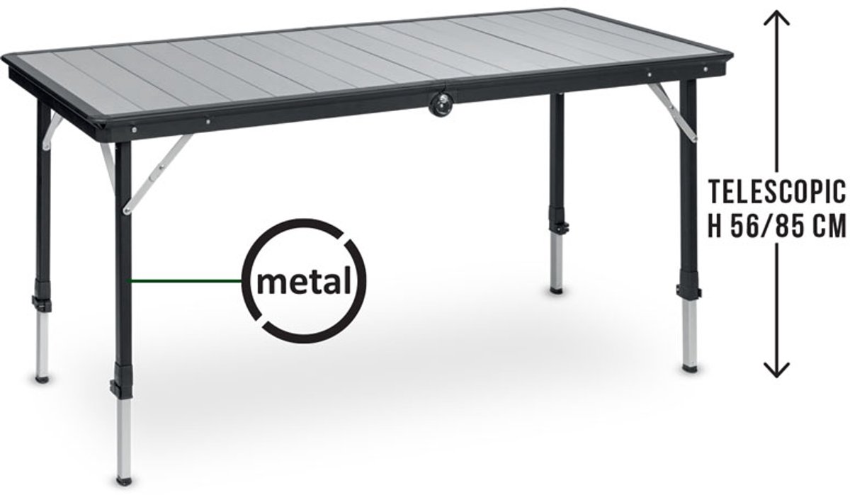 Brunner Dinemic 6 - Campingtafel 150 x 80 x 68 cm - Aluminium frame