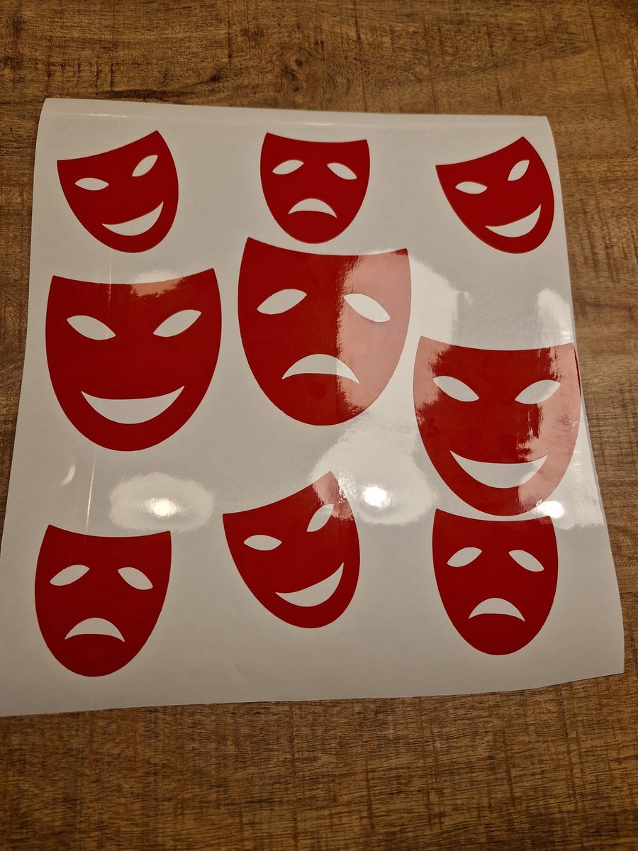 Herbruikbare statische raamsticker carnaval maskers