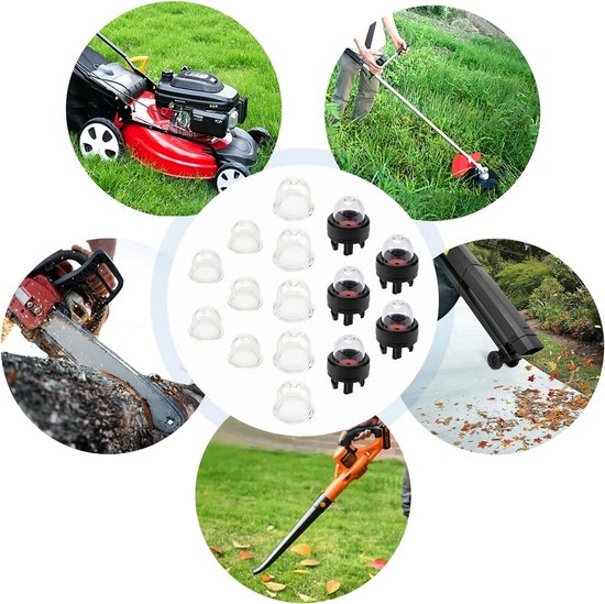 10x Universele Carburateur Primer Lampjes en 5x Snap Primer Pomp voor