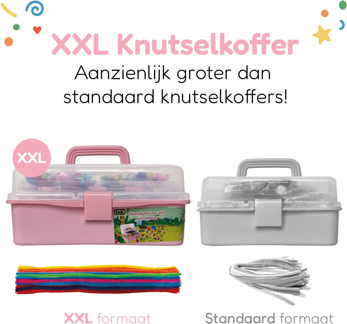 Knutselkoffer XXL BIEK20® Zacht Roze - Inclusief E-Book - Knutselpakket - Creatief Speelgoed - Knutseldoos - Knutselset - Knutselbox - Knutselen Meisjes - Knutselen Jongens — afbeelding 5