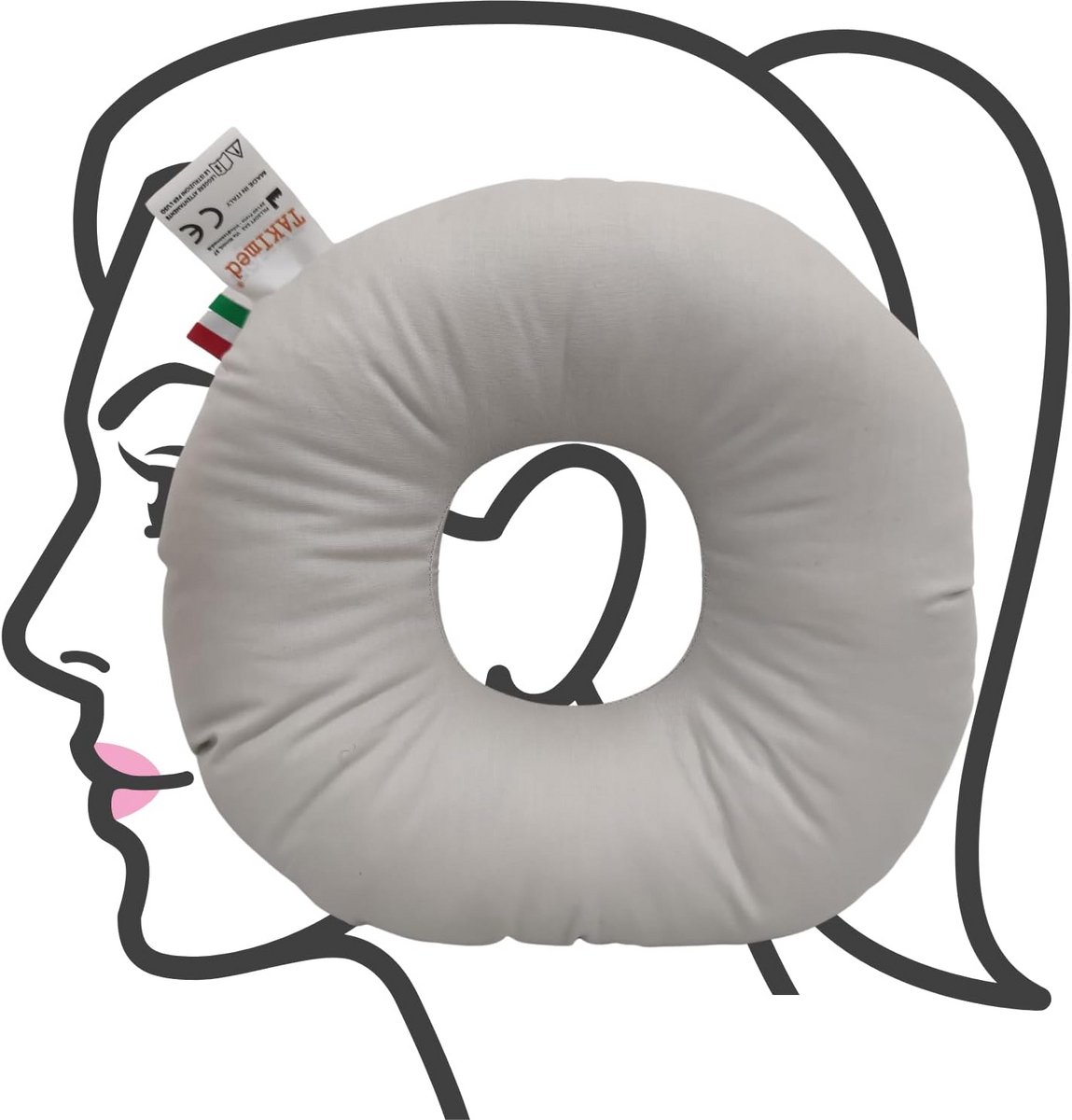 Ergonomisch Kussen met Uitsparing voor Oor, Hiel of Elleboog - Pijnverlichting en Anti-Druk