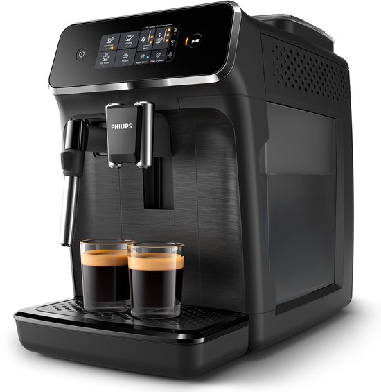 Philips 2200 Series - Volautomatische Espressomachine - 2 Soorten Koffie + Heet Water - Zwart / Matzwart - EP2220/10