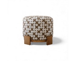 Indore Home - Fien - Poef- Ottomaans - Bruin - Beige