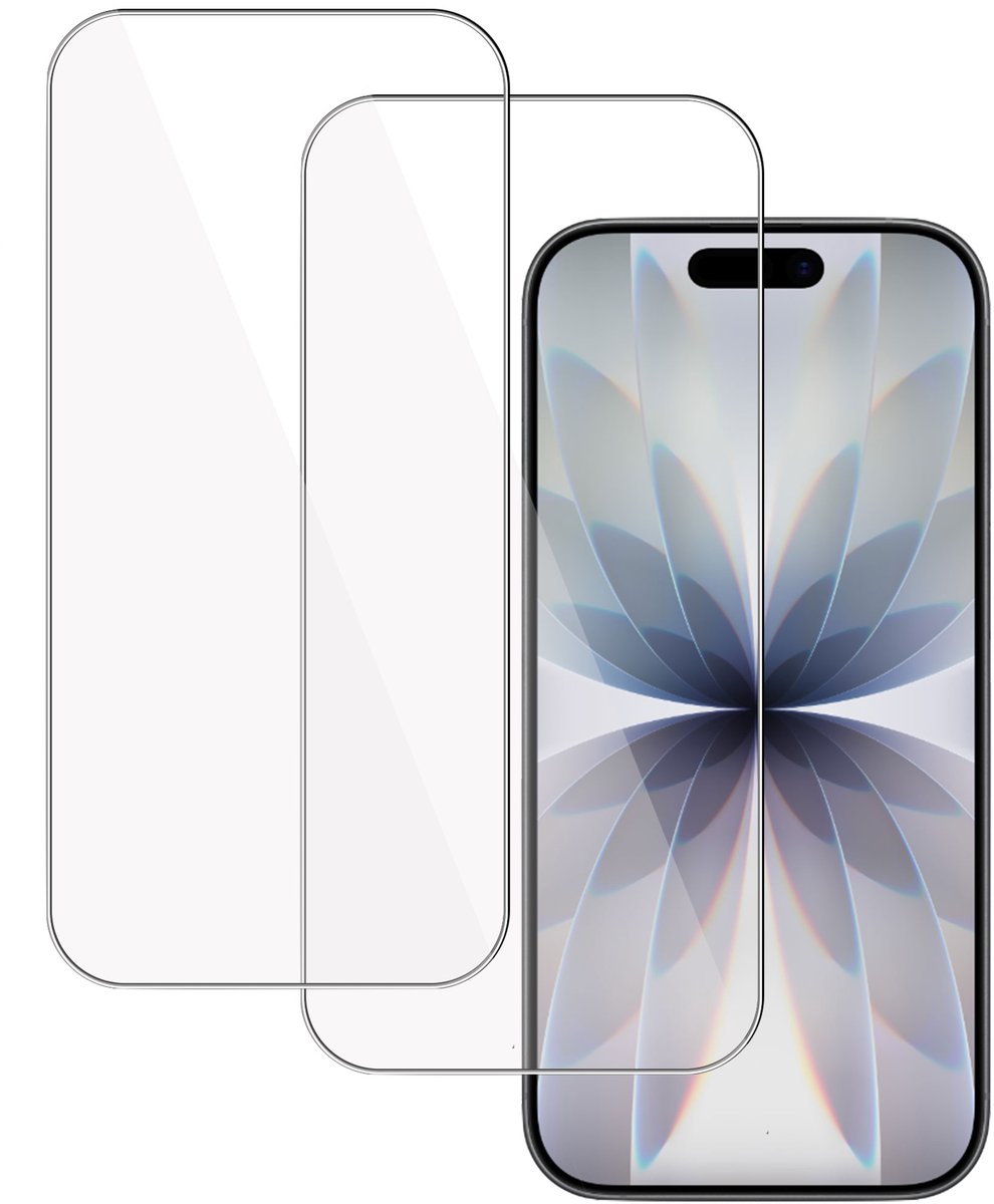 2x TechNow Screenprotector geschikt voor Apple iPhone 16 Plus Screenprotector - Mat - Gehard Glas - Rounded - Proteqt+