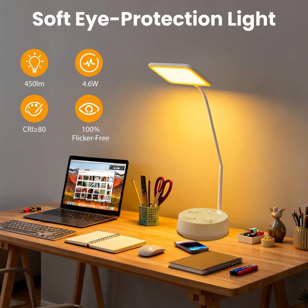 Aigostar 1043R - LED Bureaulamp Dimbaar thumbnail 4