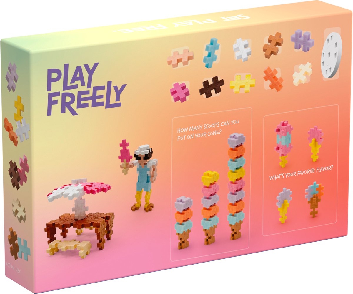 Plus-Plus Learn to Build Ice Cream Shop ijssalon - 285 delige bouwset – 4351 – Bouwspeelgoed – Constructiespeelgoed – Set met bouwstenen – Vanaf 5 jaar — afbeelding 7