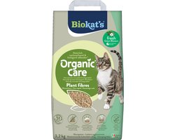 Biokat's Organic Care Plant fibres fresh - 3,2 kg - Kattenbakvulling - Klontvormend - Met geur