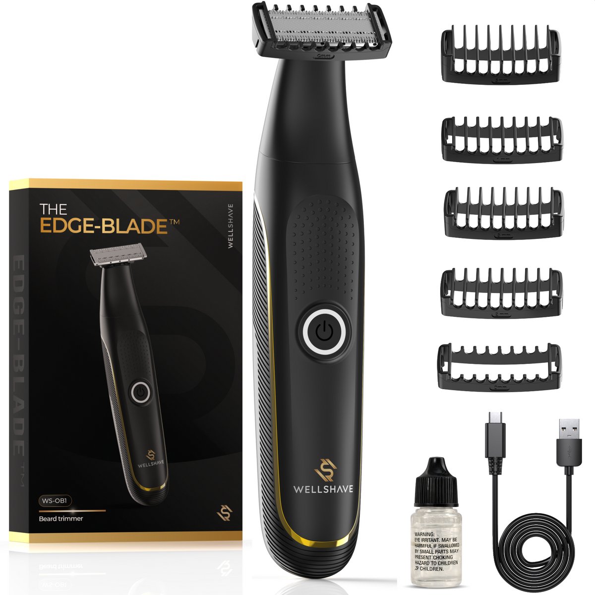 Wellshave Edge Blade Bodygroomer - Baardtrimmer - Trimmer voor Baard en Lichaam - Bodygroomer Mannen - Scheerapparaat - Face + Body Trimmer